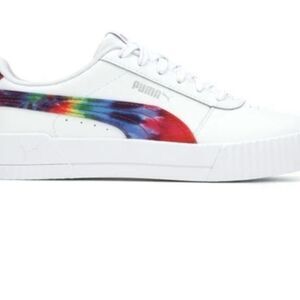 NIB Puma White Sneakers with Colorful Accents